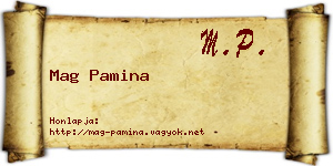 Mag Pamina névjegykártya